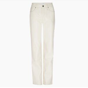 Good American Better Than Leather Faux Leather Good Icon Pants Bone001 Cream 12